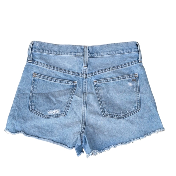 Madewell Distressed Light Blue Jean Shorts - Picture 2 of 2